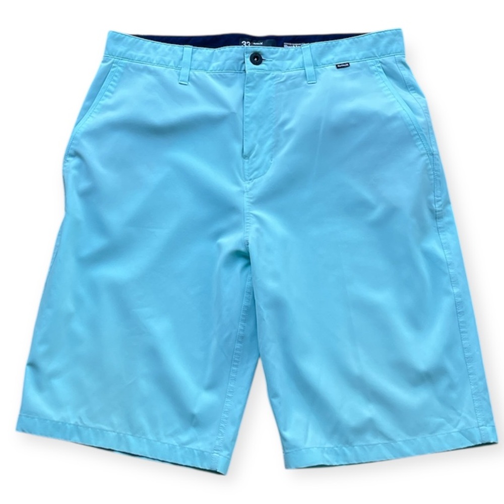 Men's Hurley x Buckle Collab Phantom Performance Shorts Size 33 Topaz Mist Surf